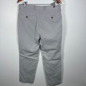 Lauren Ralph Lauren Mens Blue White Seersucker Striped Dress Pants Trousers